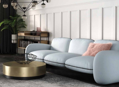 Sofa 3 Sitzer Sitz Sofas Stoff Wohnzimmer Design Couchen Polster Modern Möbel